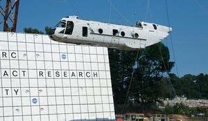 Nasa drop test a Boeing CH-46 helicopter fuselage -VIDEO