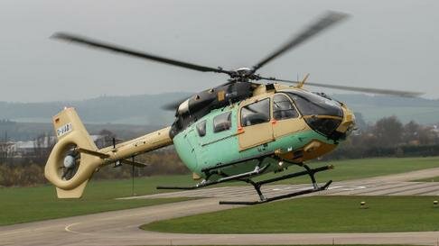 Elicotteri militari, primo volo per l'EC645 T2 -FOTO/VIDEO