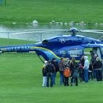 L'elicottero acceso per sbaglio da uno spettatore dell'Airshow -VIDEO