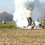 AgustaWestland AW609 precipita a Vercelli: morti i 2 piloti -FOTO 